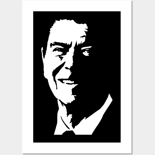 Ronald Reagan 4B (Ronald Wilson Reagan) 40th President of the United States Wall Art by FOGSJ